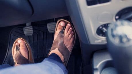 Motorists at risk of fines and penalty points for hot weather flip-flop rule