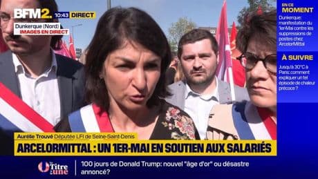 ArcelorMittal: à Dunkerque, la députée LFI Aurélie Trouvé dénonce le manque d'action de l'État