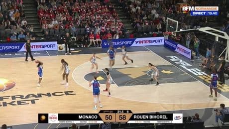 Trophée Coupe de France: les basketteuses de Rouen Bihorel battent Monaco