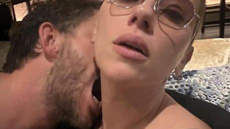 Scarlett Johansson and Jonathan Bailey share their platonic PDA with neck-bite pic