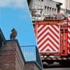 Bijzondere reddingsactie in Oelegem: brandweer bevrijdt hond uit dakgoot