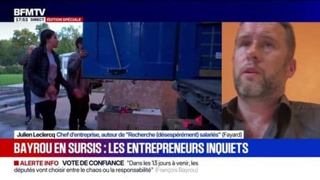 Crise économique: "On doit essayer de survivre et de créer de la richesse", partage Julien Leclercq, chef d'entreprise