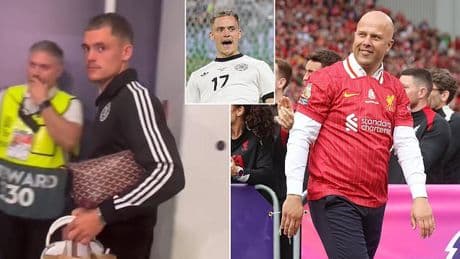 Watch the moment Florian Wirtz reacts to Mail Sport's Liverpool question after British record £110m offer was rejected