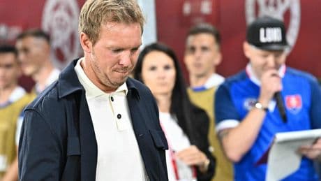 Duitse bondscoach Julian Nagelsmann ziedend na unieke afgang in Slowakije: ’Dat woord wil ik niet meer horen’