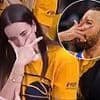 Caitlin Clark trolls Knicks star Jalen Brunson with brutal celebration from courtside seats in Indiana
