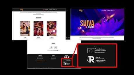 Red.es subvencionó con fondos Next Gen a un centro de masajes eróticos para el diseño de su web