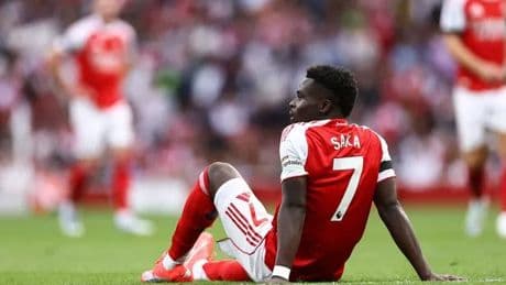Bukayo Saka to miss Arsenal's trip to Liverpool as star faces weeks on sidelines