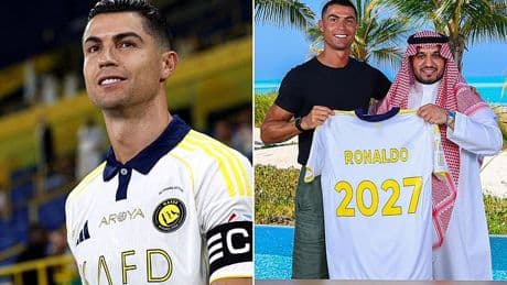 Cristiano Ronaldo's former Man United team-mate pokes fun at his staggering new '£492MILLION Al-Nassr deal' with hilarious four-word message
