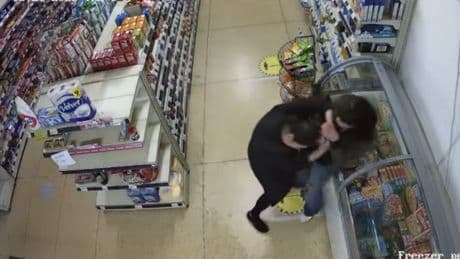 Brutal CCTV shows violent thief rip shopkeeper’s hair from scalp in robbery