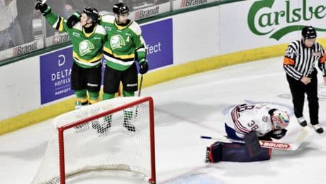5 points from Easton Cowan as London Knights win Game 2 of OHL Championship Series
