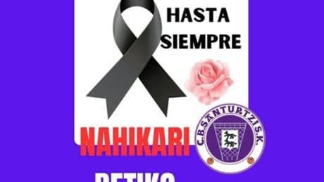 El Santurtzi de baloncesto lamenta el fallecimiento de su jugadora Nahikari