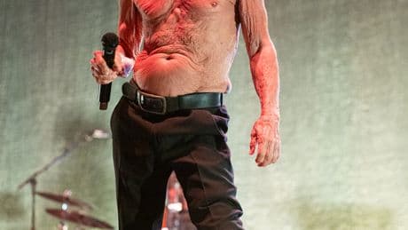 Shirtless Iggy Pop, 78, wheeled off the stage in a coffin during shocking farewell concert