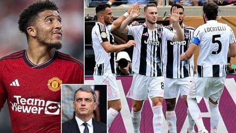 Jadon Sancho's agent 'holds Juventus talks in Turin to break £5m deadlock with Man United' - with Red Devils outcast 'determined to seal cut-price move'