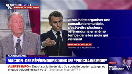 Emmanuel Macron souhaite plusieurs référendums "en même temps" dans les "mois qui viennent"