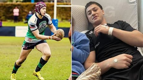 Talented footy star discovers he has an extremely rare life-threatening disease - and he's only 19