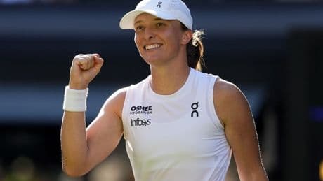 Iga Swiatek surprises herself by breaking through her grass ceiling at Wimbledon