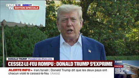 Guerre Israël-Iran: "Il faut vraiment qu'Israël se calme", affirme Donald Trump