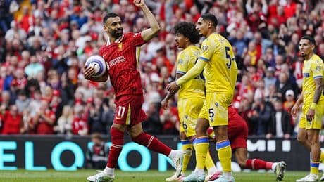 Liverpool end title-winning season with draw against Crystal Palace