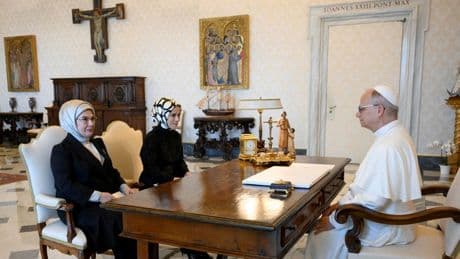 Emine Erdoğan, Papa Leo ile bir araya geldi: Gündem Gazze