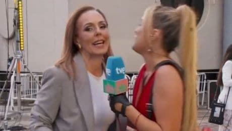 El comentado encuentro entre Rocío Carrasco y Marta Riesco, ex de Antonio David, en el estreno de 'La familia de la tele'
