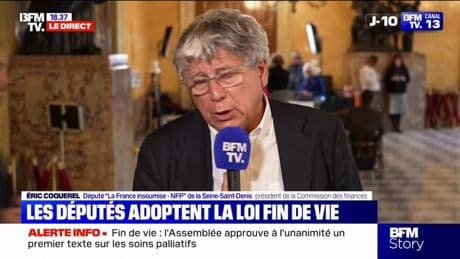 Aide à mourir: "C'est un droit indispensable", assure Éric Coquerel après l'adoption du texte par les députés