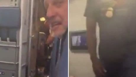 Moment police storm plane full of stunned passengers and arrest the pilot