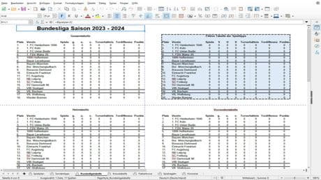 Excel-Tippspiel zur Fußball-Bundesliga