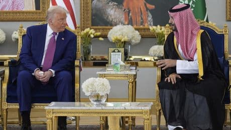 Saudi crown prince welcomes Trump to kingdom as U.S. leader begins four-day Middle East tour