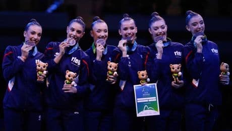 España logra bronces en concurso completo y cinco cintas en el Mundial de rítmica