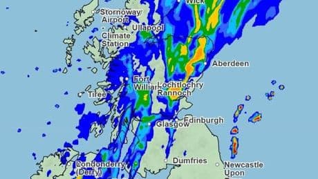 Scotland set for heavy rain in 'marked difference' to heatwave hitting down south