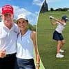 Watch out, Kai! Donald Trump's younger granddaughter Chloe proves she could be family's next golfing star