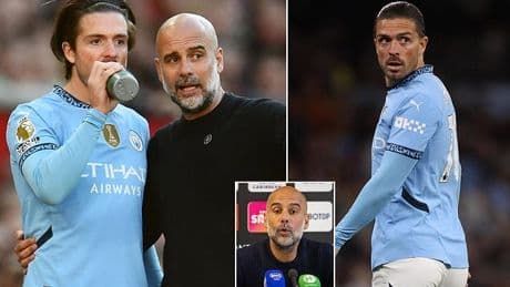 Pep Guardiola tells Jack Grealish he could be playing football at 'another place' next season after £100million star was snubbed in final game against Fulham