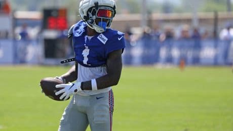 Malik Nabers exits practice with apparent shoulder injury in Giants training camp scare