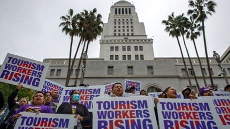Union launches dueling ballot measures, escalating fight over L.A.'s tourism worker wage hike