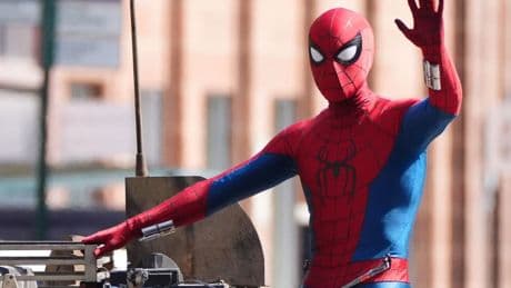Spider-Man stunt double seen racing through Glasgow on military vehicle