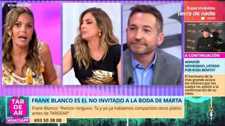 Frank Blanco, decepcionado con Marta López por no invitarle a su boda