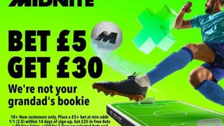 Grimsby vs Man Utd: Get £25 in football free bets and 50 free spins when you join Midnite