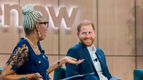 Grinning Prince Harry breaks cover after bombshell interview saying King 'won't speak to him'