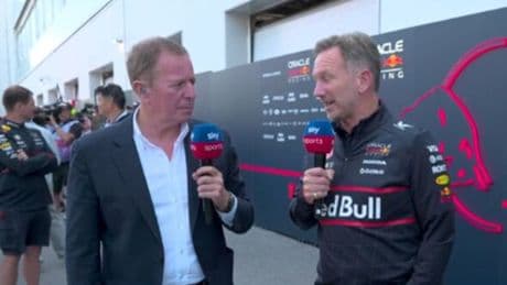 Christian Horner responds to Ferrari move rumours as Martin Brundle puts him on the spot
