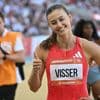 Nadine Visser verbetert eigen Nederlands record 100 meter horden, later vandaag Femke Bol op de baan in Polen