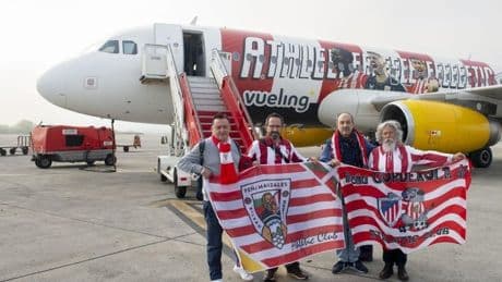 Agotados los vuelos directos regulares entre Bilbao y Manchester con motivo de las semifinales del Athletic