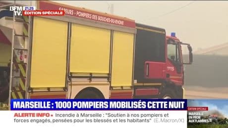 Incendie à Marseille: 1.000 pompiers mobilisés toute la nuit pour restreindre les feux