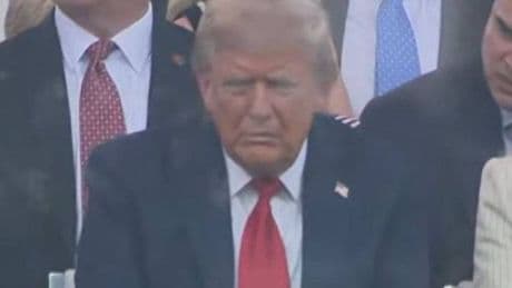 Donald Trump 'falls asleep' at his own military parade for 79th birthday