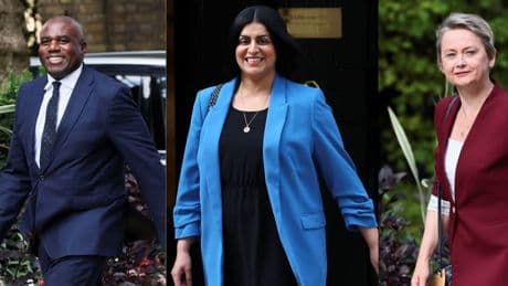 Lammy, Cooper and Mahmood get new jobs in major reshuffle after Rayner's resignation