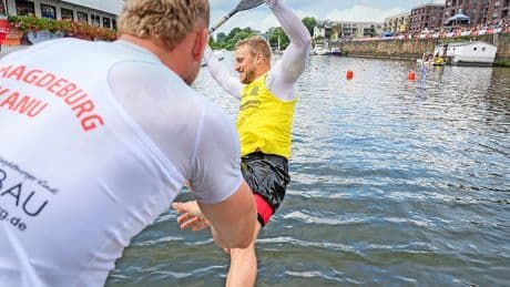 Finals in Dresden: Goldjagd im Hafenbecken