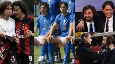 L'assist di Pippo Inzaghi a Pirlo: Pisa, squadra da campioni del mondo