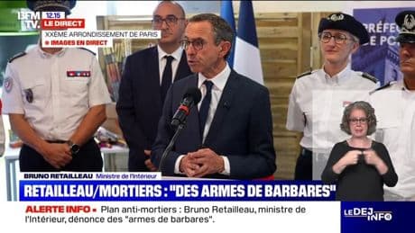 Bruno Retailleau qualifie les mortiers d'artifice "d'armes pour les barbares"