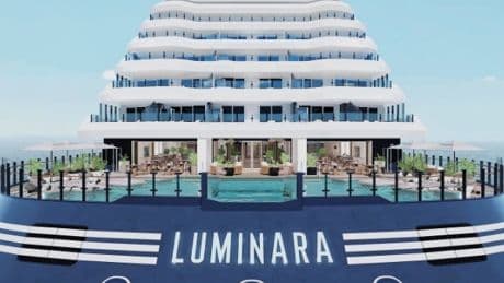 Luxury 794ft superyacht ‘sea hotel’ with five restaurants & mini-marina completes trial before first voyage this summer