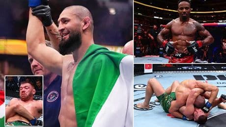 Khamzat Chimaev MAULS Dricus Du Plessis at UFC 319 over five dominant rounds to become new middleweight champion