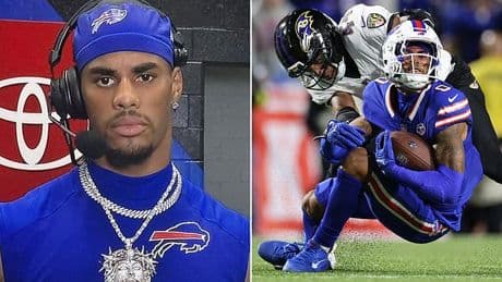 Bills' Keon Coleman stuns fans with gaudy, diamond-covered Christ pendant after breakout win